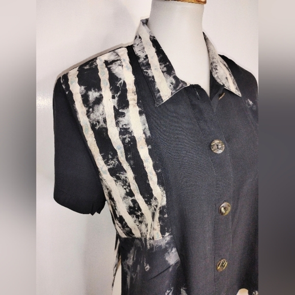 CROPPED RAYON BALI BLOUSE - Picture 6 of 8